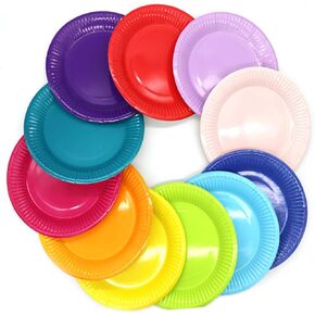 60Pcs Colorful Painting Plates for Graffiti Trays for Art Crafts for Birthday Parties Creative Projects Enhance Creativity in Kuwait
