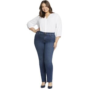 NYDJ Women's Size Marilyn Straight Ankle Jeans | Slimming & Flattering Fit, Black, 20 Plus in Saudi Arabia