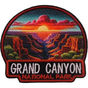 Grand Canyon National Park Patch 3" Iron-on Sublimated Applique for Clothing Vest Jacket, Nature Badge, Plants and Wildlife, Hiking Trails, Sew-on Decorative Craft, Souvenir Gift, Wild Animal, S1 in Saudi Arabia