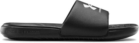 Under Armour Men's Ansa Fixed Strap Slide Sandal, (008) Black/Colorado Sage/Green Screen, 13 in Saudi Arabia