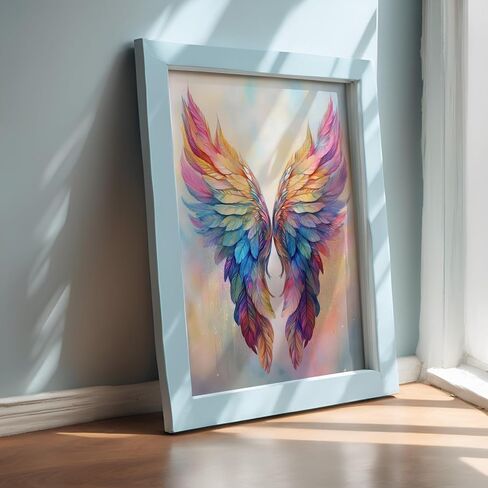 Hkliopu Pink Wings مجموعات فن الماس للبالغين ، ومجموعات الطلاء DIY الماس للمبتدئين ، 5D الحفر الكاملة الحفر الحجرية الأحجار الكريمة لديكور الجدار المنزلي 12 "x16" in Kuwait