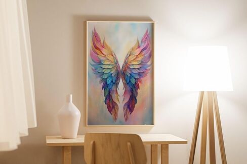 Hkliopu Pink Wings مجموعات فن الماس للبالغين ، ومجموعات الطلاء DIY الماس للمبتدئين ، 5D الحفر الكاملة الحفر الحجرية الأحجار الكريمة لديكور الجدار المنزلي 12 "x16" in Kuwait