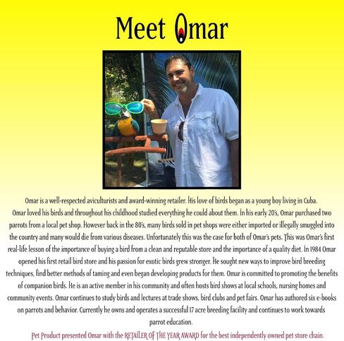 Omar's Premium Blend 4 lbs, Premium Bird Seed for Medium to Large Parrots, Well Balanced Diet for All Large Hookbill Parrots in Saudi Arabia