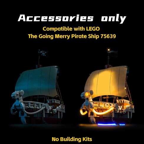 مصباح LED اللطيف فقط ، متوافق مع Lego One Piece The Going Merry Pirate Ship 75639 - باستثناء النموذج (إصدار RC) in Saudi Arabia
