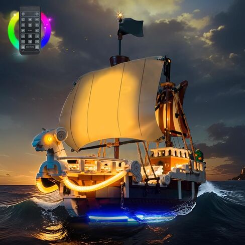 مصباح LED اللطيف فقط ، متوافق مع Lego One Piece The Going Merry Pirate Ship 75639 - باستثناء النموذج (إصدار RC) in Saudi Arabia
