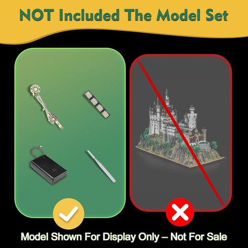 Light kit Compatible with Lego 21063 Neuschwanstein Castle Architecture - No Model Only Light, LED Lighting Accessories Compatible with Lego New Swansea Castle (RC Version) in Saudi Arabia