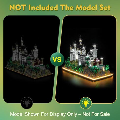 Light kit Compatible with Lego 21063 Neuschwanstein Castle Architecture - No Model Only Light, LED Lighting Accessories Compatible with Lego New Swansea Castle (RC Version) in Saudi Arabia
