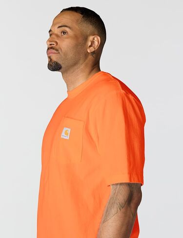 Carhartt Men's Loose Fit Heavyweight Short-Sleeve Pocket T-Shirt K87 - Brite Lime, 3X-Large Tall US in Kuwait