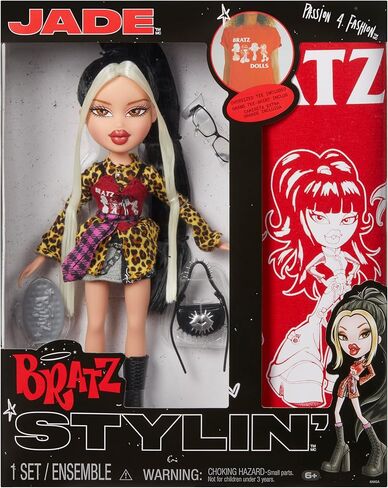دمية Bratz Stylin 'Jade Fashion مع تي شيرت قابلة للتخصيص لك وإكسسوارات in Kuwait