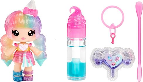 Yummiland Lip Gloss Doll: Mystery Color Change - Stephie Snowcone Includes DIY Lip Gloss + Removable Keychain, Cosmetic Play, Collectible, Ages 4+ in Saudi Arabia