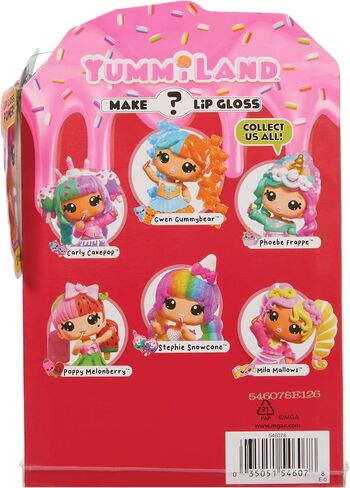 Yummiland Lip Gloss Doll: Mystery Color Change - Stephie Snowcone Includes DIY Lip Gloss + Removable Keychain, Cosmetic Play, Collectible, Ages 4+ in Saudi Arabia