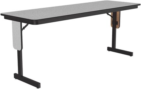Correll 24 "X72" تدريب ندوة قابلة للطي أو طاولة الفصل الدراسي ، صفيحة من الدمج الحراري للجرانيت الأسود ، غرفة الساق القصوى ، إطار فولاذي أسود ، مصنوع في الولايات المتحدة الأمريكية ، المقاعد 3 in Saudi Arabia