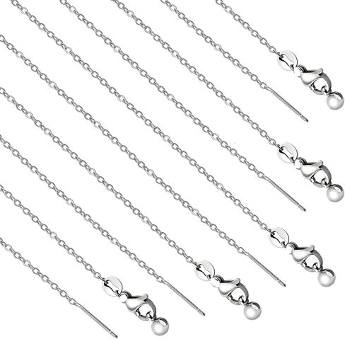 10pcs Adjustable Necklace Chains Bulk Stainless Steel Cable Chain for Jewelry Making with Silicone Slider Bead in Saudi Arabia