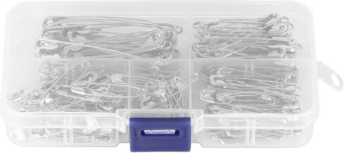 Safety Pins Assorted, 6 Sizes Stainless Steel Safety Pins Sharp Edges Heavy Duty for Clothes, Sewing, Arts & Craft in Saudi Arabia