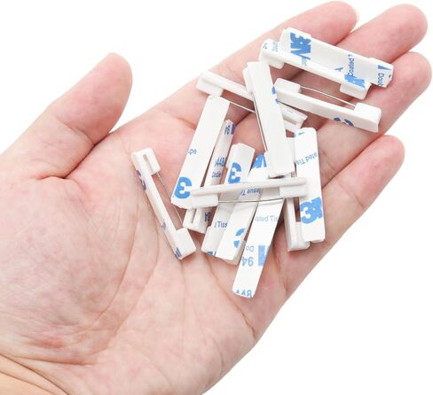 30pcs دبابيس السلامة البلاستيكية البيضاء ، دبابيس علامة الاسم اللاصقة لصياغة الشارة ، شارة nametag أو الحرف DIY وما إلى ذلك (1.22 بوصة) in Kuwait