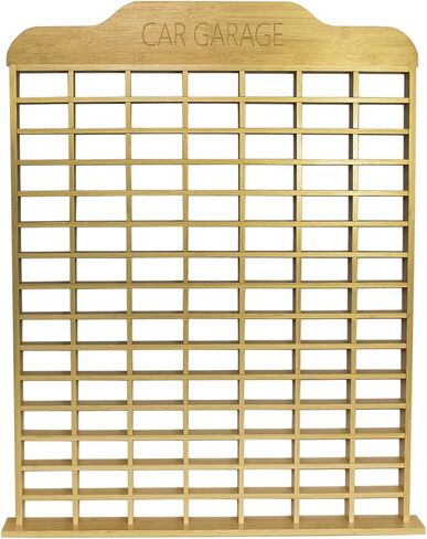 Car Garage Toy Shelf Display - Wall Mount for 1/64 Diecast Toy Cars - Wooden Wheels Shelf - Gift for Collectibles - Wall-Mounted Toy Car Storage Cabinet (105 Cars) in Saudi Arabia