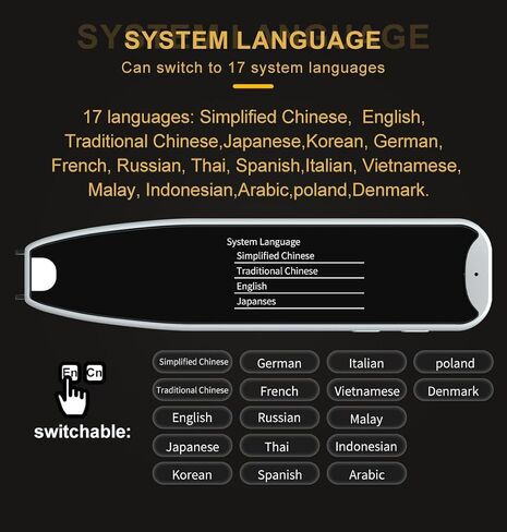 قلم المترجم الذكي ، القلم القراءة ، قلم القاموس ، جهاز ترجمة مناسب لمتعلمي اللغة ، القراءة ، السفر التجاري وما إلى ذلك. تدعم الترجمة الصوتية 134 لغة (أسود) in Saudi Arabia
