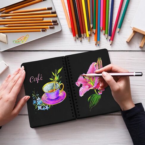 Watercolor Art Sketchbook,5 x 5 inches Portable Hardcover Journal Sketchbook,30 Sheets 140lb/300gsm Acid-Free Drawing Paper,Travel Mixed Media Notebook for Beginners Artists,Morris Blossoms in Kuwait
