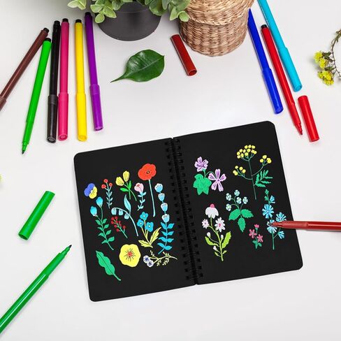 Watercolor Art Sketchbook,5 x 5 inches Portable Hardcover Journal Sketchbook,30 Sheets 140lb/300gsm Acid-Free Drawing Paper,Travel Mixed Media Notebook for Beginners Artists,Morris Blossoms in Kuwait