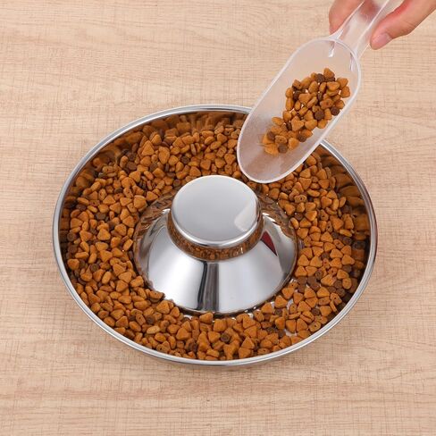 4 Pcs Stainless Steel Puppy Bowls, 10.2 Inch Silver Multiple Puppy Feeding Station, Non Skid Dog Food and Water Bowls for Weaning, Litter Feeding, and Slow Feeder Use in Kuwait