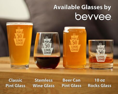 Make 50 Look Good - Funny 50th Birthday Whiskey Rocks Glass Gifts for Men & Women Turning 50 - Whisky Drinking Tumbler in Saudi Arabia