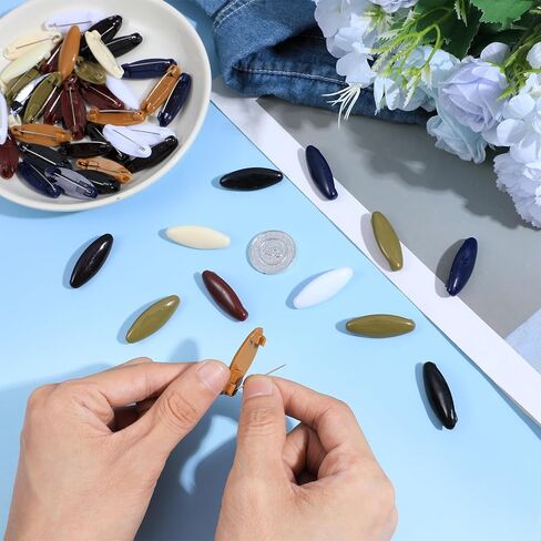 48pcs دبابيس الحجاب للنساء ، دبوس الحجاب الملون ، الحجاب البيضاوي المجوف دبوس دبوس الأوساخ المسلمين دبابيس قفل القماش حفاض الدبوس للحجاب ، وشاح ، وأوشحة الملابس in Kuwait