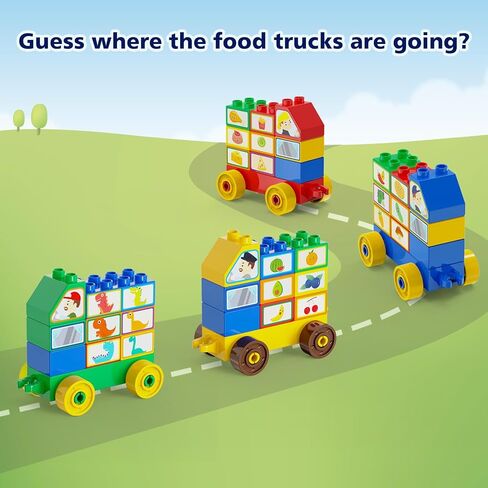 Building Blocks for Toddler (126Pcs) Stacking Toys with 4 Cars, Learning and STEM Fun Montessori Toys, Educational Blocks Age 3+ for Kids Boys & Girls Birthday, Compatible with All Major Brands in Saudi Arabia