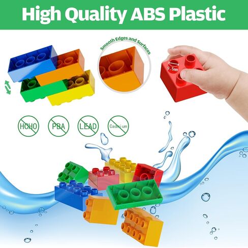 Building Blocks for Toddler (126Pcs) Stacking Toys with 4 Cars, Learning and STEM Fun Montessori Toys, Educational Blocks Age 3+ for Kids Boys & Girls Birthday, Compatible with All Major Brands in Saudi Arabia