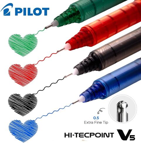 Pilot Hi-Tecpoint V5 Pen, Blue (Pack of 12) in Saudi Arabia