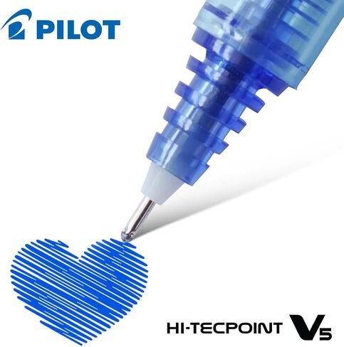 Pilot Hi-Tecpoint V5 Pen, Blue (Pack of 12) in Saudi Arabia