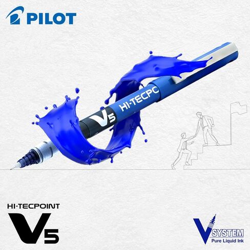 Pilot Hi-Tecpoint V5 Pen, Blue (Pack of 12) in Saudi Arabia