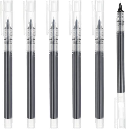 PATIKIL 6Pcs Colored Gel Ink Pens, 0.5mm Extra Fine Point Smooth Writing Japanese Quick Drying Liquid Ink Rollerball Pens for Office Stationery Classroom Teachers, Pink in Saudi Arabia