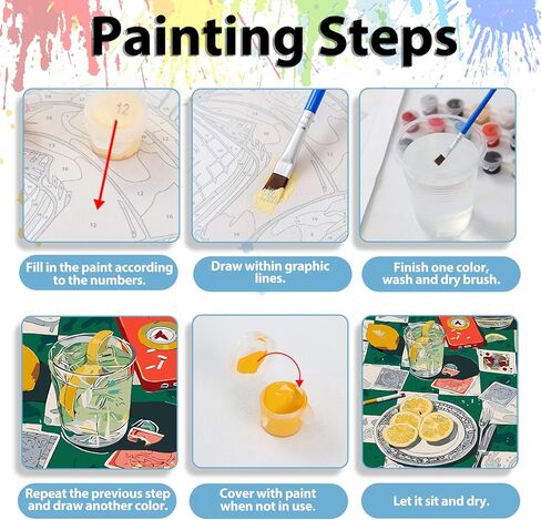 2 عبوة الطلاء حسب عدد البالغين ، طلاء البوكر بواسطة أرقام أرقام للمبتدئين للبالغين ، حرف DIY الطلاء الأكريلي in Kuwait