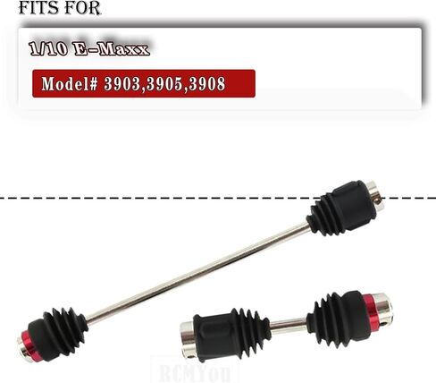 Centor Drive Shaft Upgrades Part for 1/10 E-Maxx,Front Rear #45 Steel Centor Driveshafts CVD Hop-up,Replace #5151R,2-Pack,Black (More Powerful) in Saudi Arabia