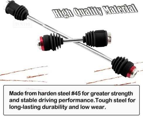 Centor Drive Shaft Upgrades Part for 1/10 E-Maxx,Front Rear #45 Steel Centor Driveshafts CVD Hop-up,Replace #5151R,2-Pack,Black (More Powerful) in Saudi Arabia