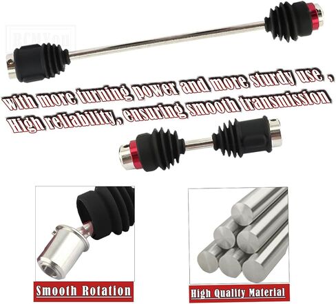 Centor Drive Shaft Upgrades Part for 1/10 E-Maxx,Front Rear #45 Steel Centor Driveshafts CVD Hop-up,Replace #5151R,2-Pack,Black (More Powerful) in Saudi Arabia