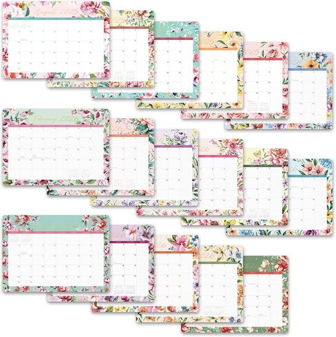 Orange Circle Studio 2026 Decorative Desk Blotter Calendar/Academic Planner, Bella Flora, Desk Pad, Desktop Mat, Wall Hanging Large Monthly Planner for Home Office, Classroom, School, Easy Planning in Kuwait