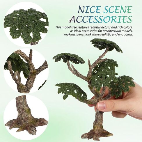 Toyvian Miniature Trees: Plastic Fake Building Tree Model, Simulation Plants Model, Artificial Plants for Dollhouse Micro Landscape Architecture Railroad Diorama Decorations in Saudi Arabia