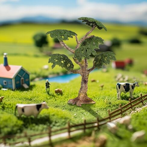 Toyvian Miniature Trees: Plastic Fake Building Tree Model, Simulation Plants Model, Artificial Plants for Dollhouse Micro Landscape Architecture Railroad Diorama Decorations in Saudi Arabia