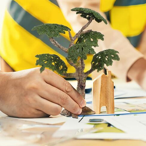 Toyvian Miniature Trees: Plastic Fake Building Tree Model, Simulation Plants Model, Artificial Plants for Dollhouse Micro Landscape Architecture Railroad Diorama Decorations in Saudi Arabia