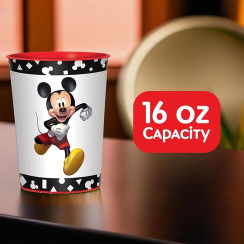 AMSCAN MICKEY MOUSE DESICATION CUST PLASTION CUP - 16 OZ. | متعدد الألوان | 1 كمبيوتر. in Saudi Arabia