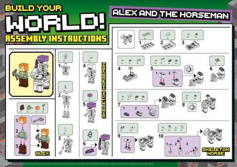LEGO Minecraft: Alex with Skeleton and Skeleton Horse Mini Set in Saudi Arabia