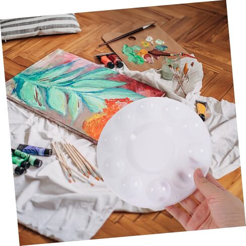 Gatuida 12Pcs Creative Color Mixing Plastic Paint Trays Thickened Compartment Palette for Artists for Studio Crafts and Painting Projects in Saudi Arabia
