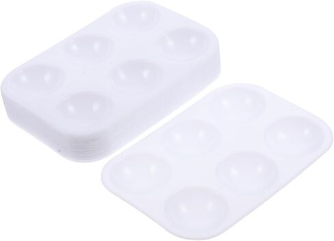 Gatuida 12Pcs Multi Functional Plastic Paint Color Practical Mixing Trays for Watercolors Acrylics DIY Art Projects for Artists and Beginners in Saudi Arabia