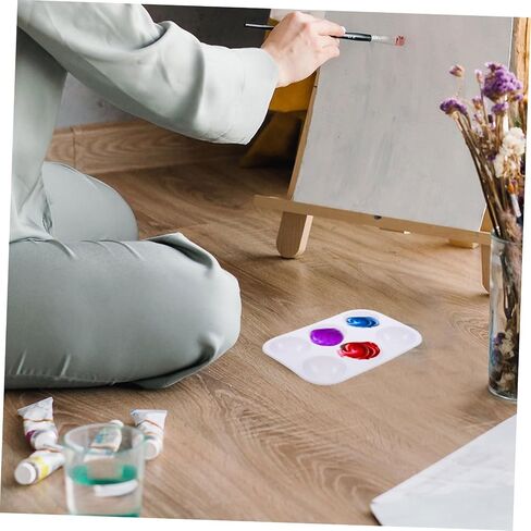 Gatuida 12Pcs Multi Functional Plastic Paint Color Practical Mixing Trays for Watercolors Acrylics DIY Art Projects for Artists and Beginners in Saudi Arabia