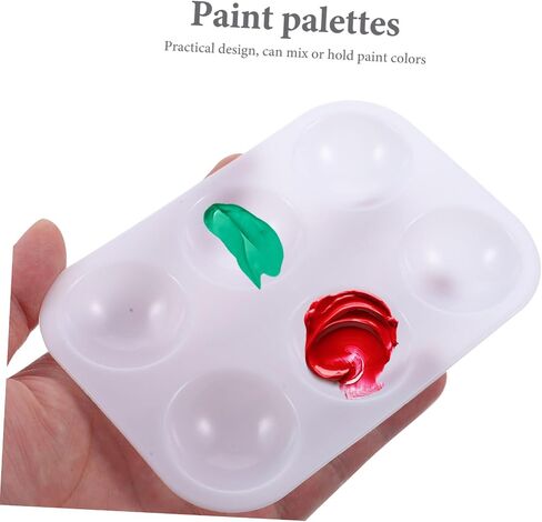 Gatuida 12Pcs Multi Functional Plastic Paint Color Practical Mixing Trays for Watercolors Acrylics DIY Art Projects for Artists and Beginners in Saudi Arabia