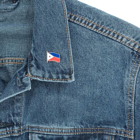 Philippines Lapel Pin Enamel with United States USA Souvenir Hat Men Women Patriotic Country (Double Flag Pin) in Kuwait