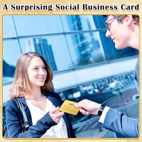 100 PCS Metal Business Card Blanks 0.8 مم السميكة الأنودونية الفراغات بالليزر الفراغات بلانكس بلوك 86 × 54 × 0.8 ملم لبطاقات الهدايا المخصصة DIY (الذهب والأسود) in Kuwait