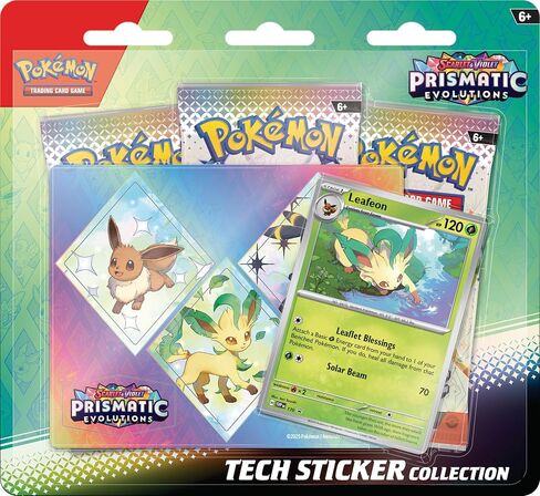 Pokemon TCG: Scarlet & Violet - Collection Tech Tech Tech Collection - Leafeon (بطاقة ترويجية واحدة و 3 حزم معززة) in Saudi Arabia