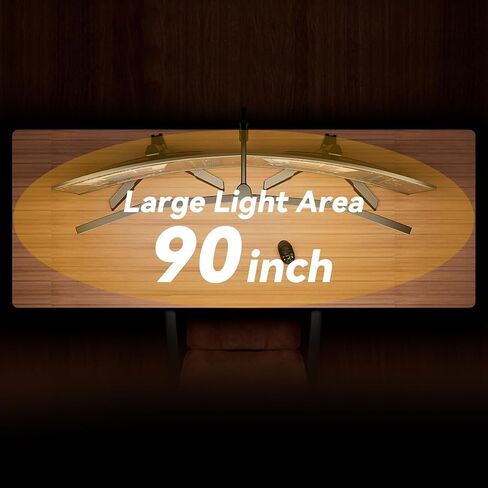 Adjustable LED Desk Lamp – Stepless Dimming & Color Temp Remote Control, Eye-Caring 4 Large Bright Light Souce for Home Office, Gooseneck, Clamp Base, 5 Lighting Modes for Reading, Computer, DIY in Saudi Arabia